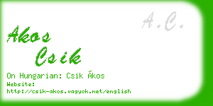 akos csik business card